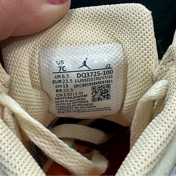 Jordan 1 Mid SE Craft Toddler Shoes 7C | Beige White DQ3725-100 - Picture 4 of 6